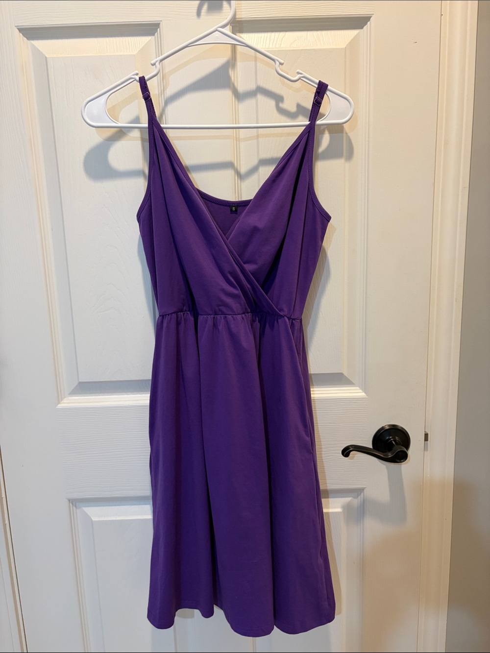 Sleeveless Purple V-Neck Dress